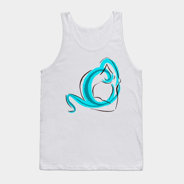 Throat chakra pose Tank Top by Steve Brown Illustration 